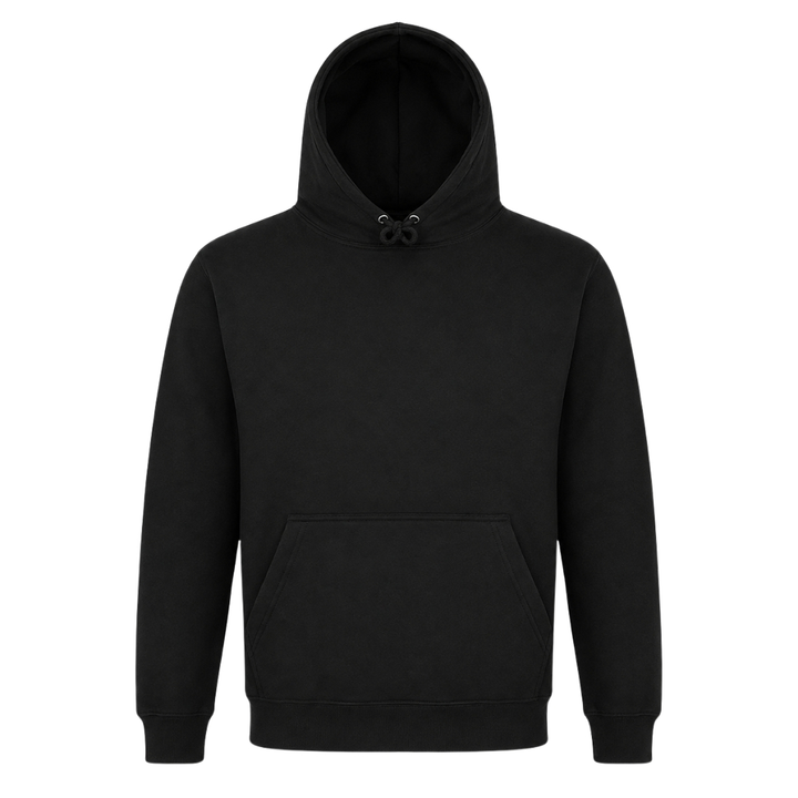 Kurwa Reaktionen Premium Unisex Hoodie in Schwarz – Vorderseite – polnischer Spruch