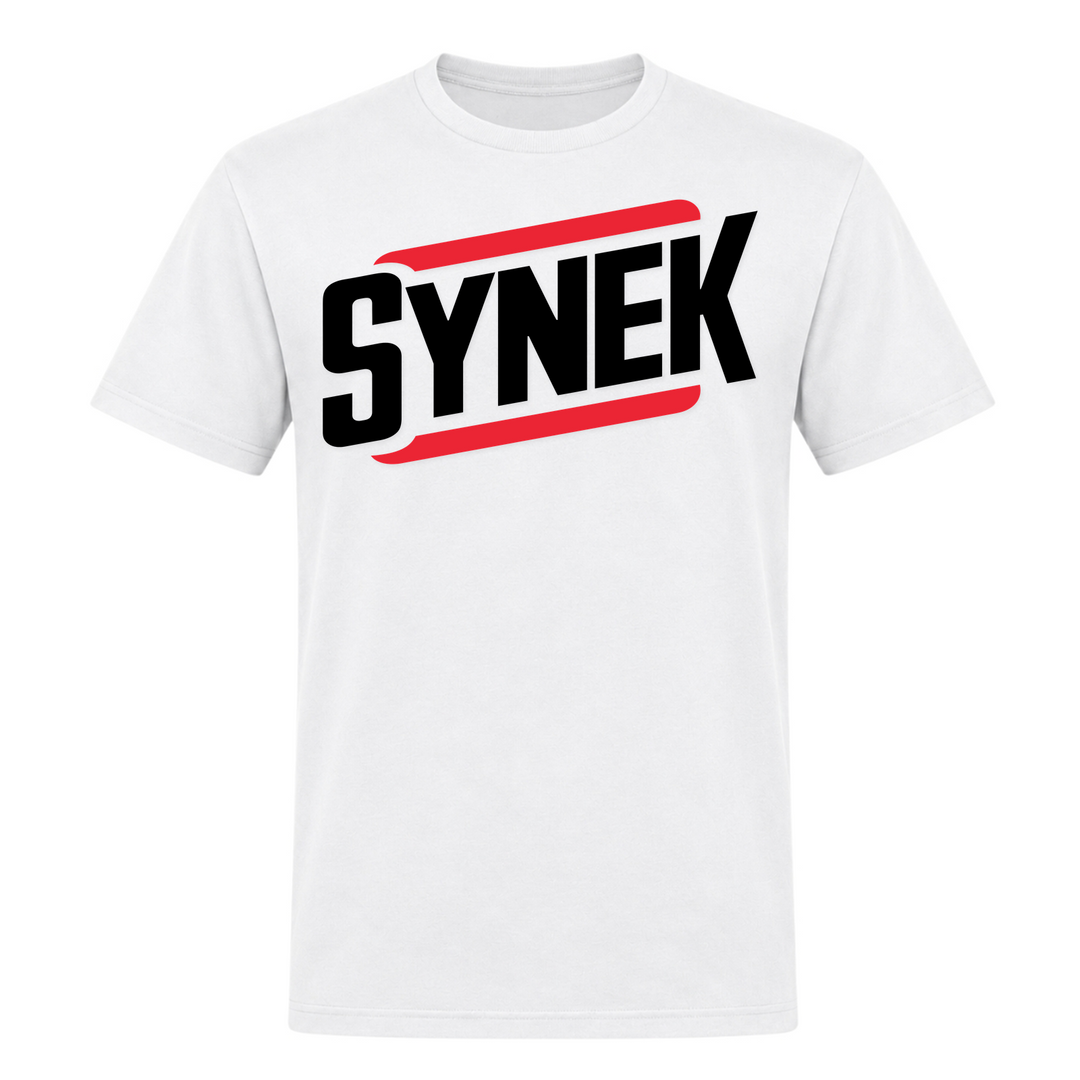 Synek Unisex T-Shirt in Weiß – Vorderseite – polnischer Spruch