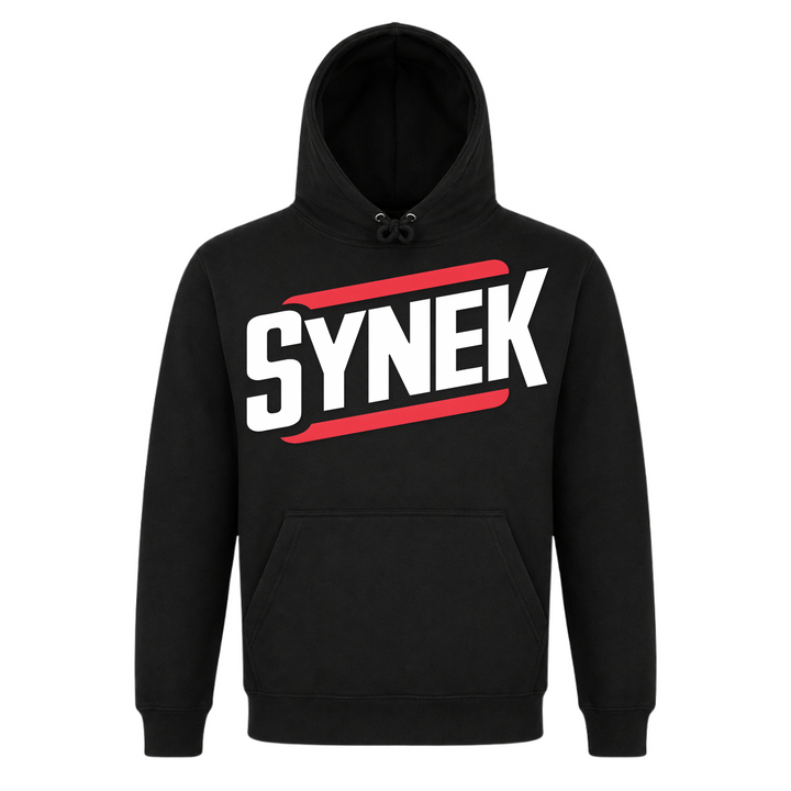 Synek Unisex Hoodie in Schwarz – Vorderseite – polnischer Spruch